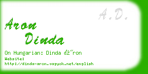 aron dinda business card